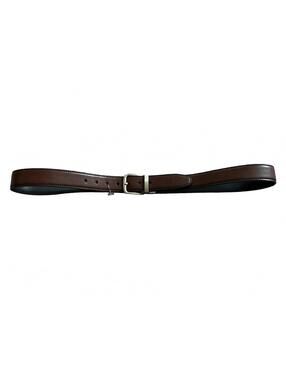 Chaps Men's Synthetic Brown Leather Belt Size XL 34-36 Silver Buckle